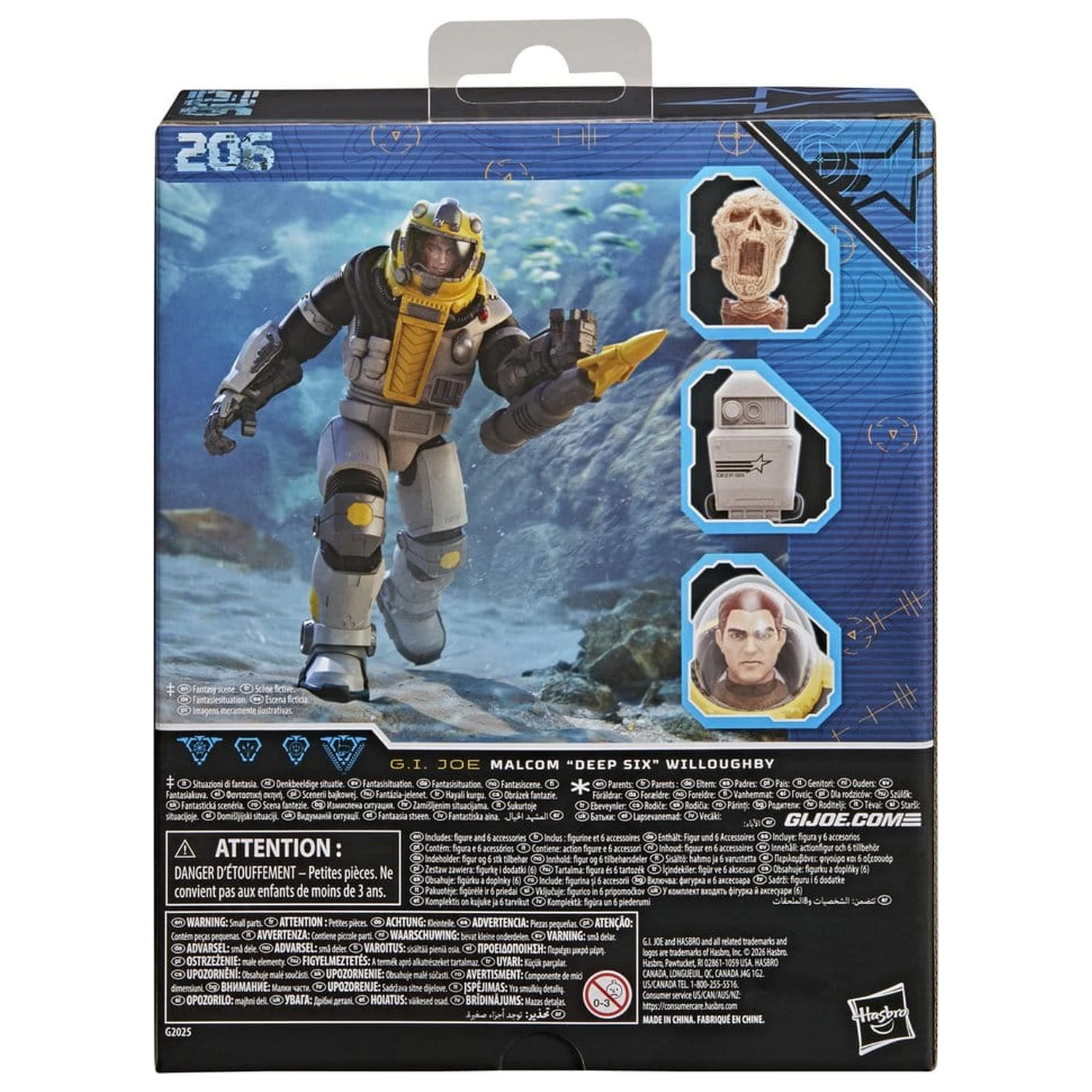 G.I. Joe Classified Series Deluxe Action Figure #206 Malcom "Deep Six" Willoughby 15 cm product photo