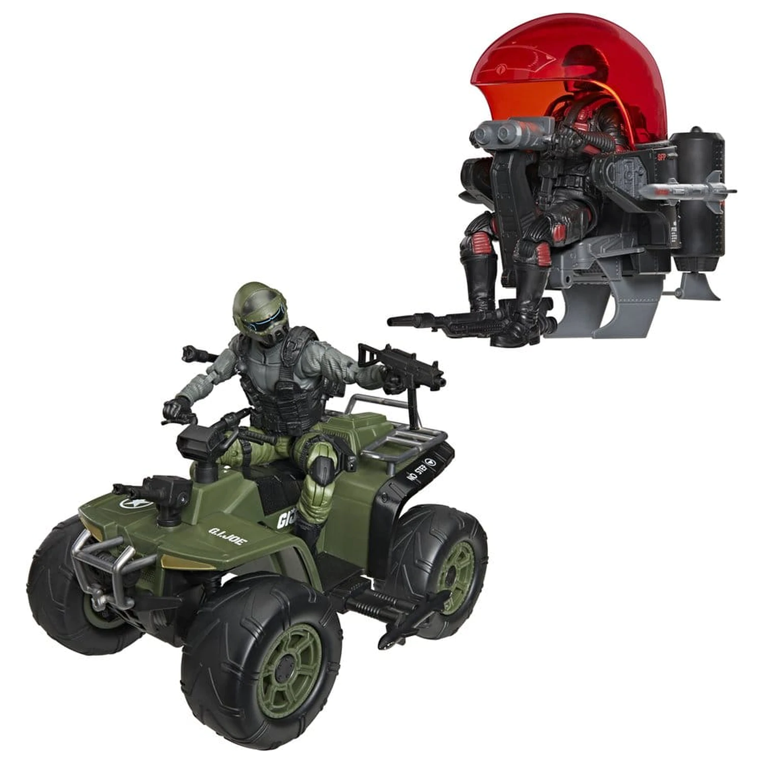 G.I. Joe Classified Series Action Figure & Vehicle Set Snake Eyes & Varmint ATV vs. Stealth Viper & Cobra Stealth Flight Pod (Trubble Bubble) 15 cm product photo