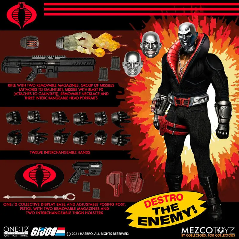 G.I. Joe Light-Up Action Figure 1/12 Destro 17 cm termékfotó