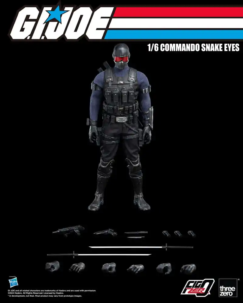 G.I. Joe FigZero Action Figure 1/6 Commando Snake Eyes 30 cm termékfotó