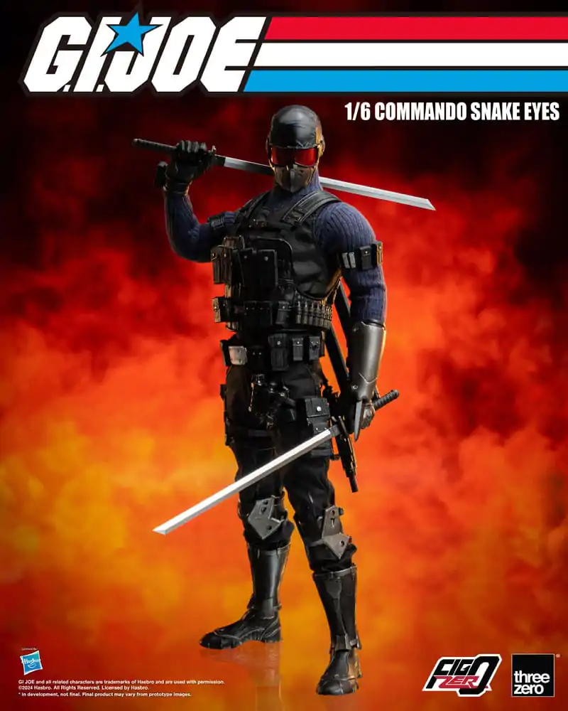 G.I. Joe FigZero Action Figure 1/6 Commando Snake Eyes 30 cm termékfotó