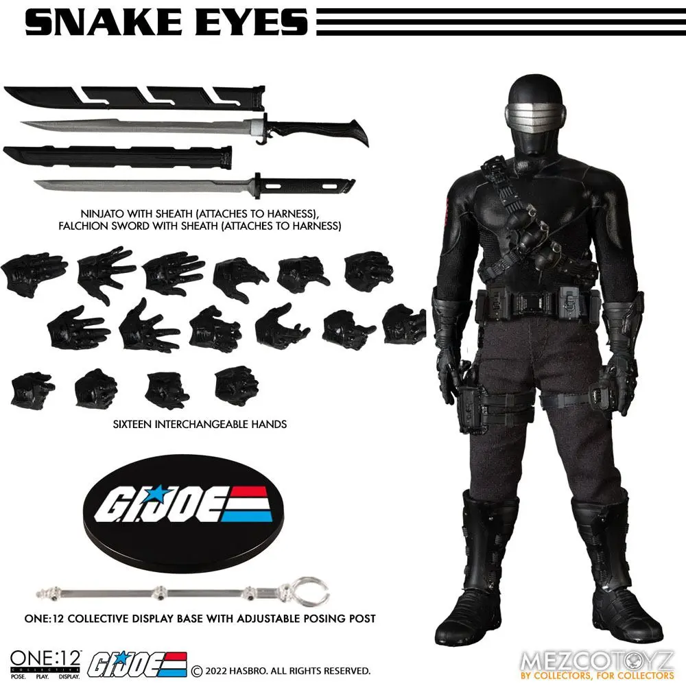 G.I. Joe Light-Up Action Figure 1/12 Snake Eyes Deluxe Edition 17 cm product photo