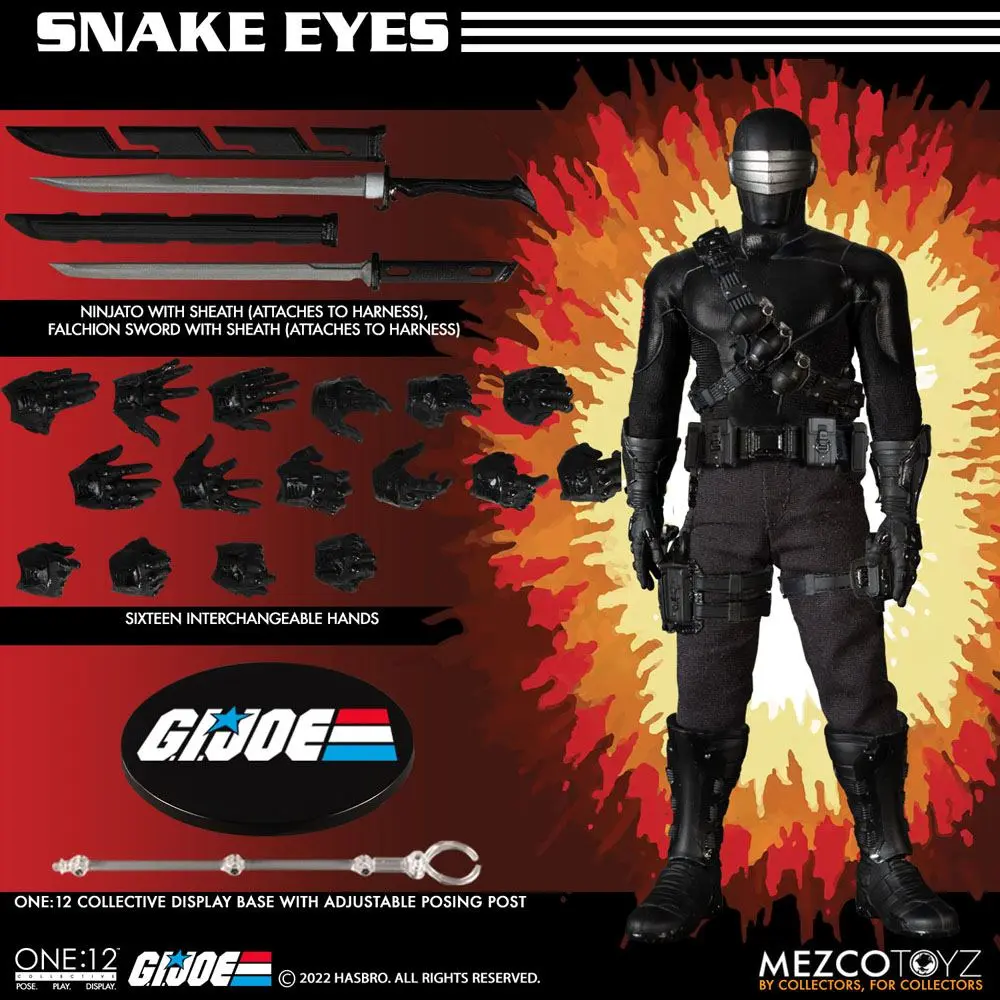 G.I. Joe Light-Up Action Figure 1/12 Snake Eyes Deluxe Edition 17 cm product photo