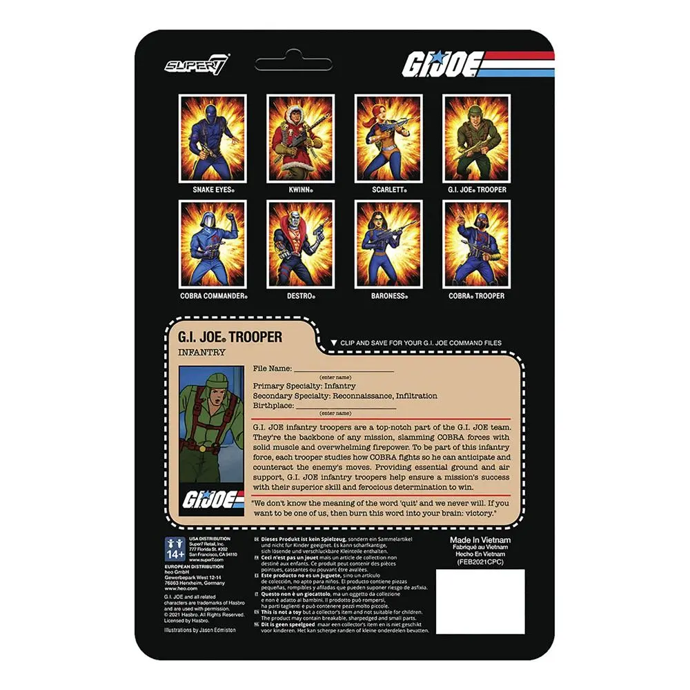 G.I. Joe ReAction Action Figure Greenshirt (Pink) 10 cm product photo