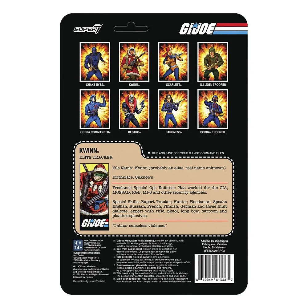 G.I. Joe ReAction Action Figure Kwinn 10 cm product photo