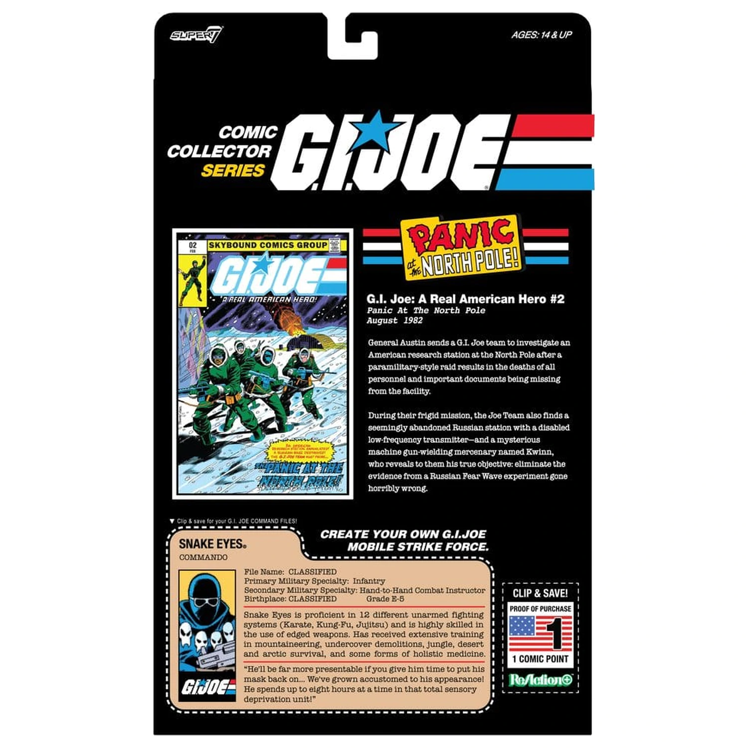 G.I. Joe ReAction+ Action Figure Snake Eyes (Skybound Comic Box Series, Issue #2) product photo