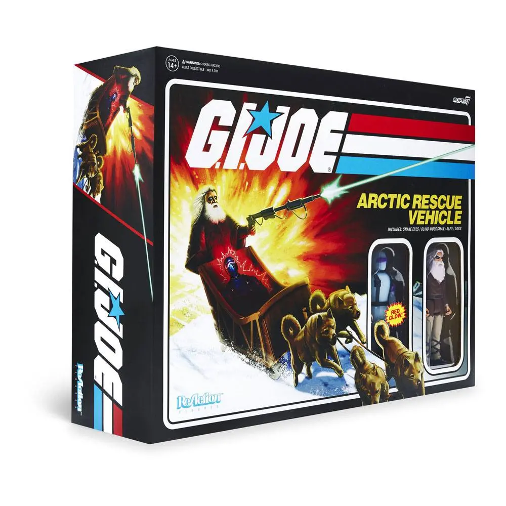 G.I. Joe ReAction Action Figures &amp; Arctic Rescue Vehicle (Snake Eyes &amp; Blind Woodsman) product photo