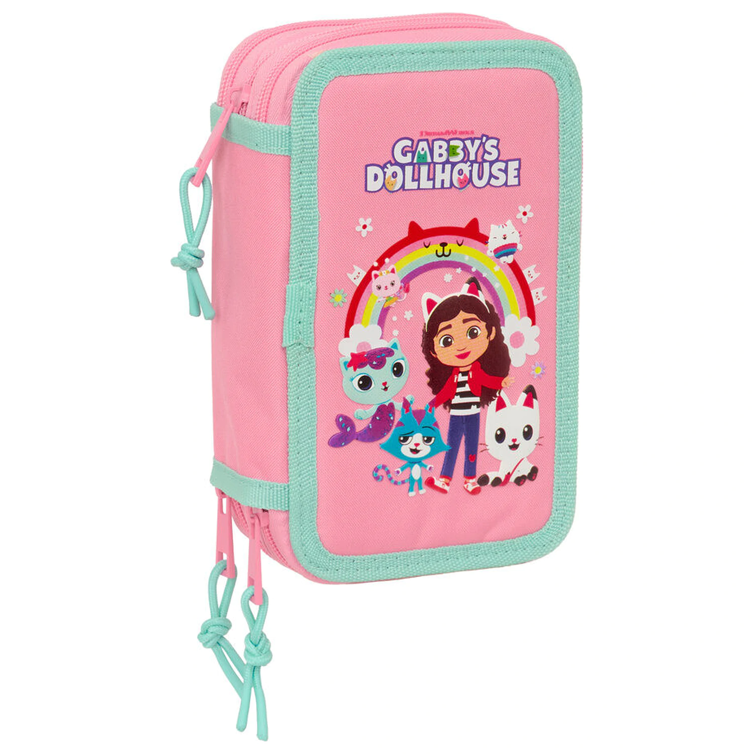 Gabby's Dollhouse triple pencil case 37pcs product photo