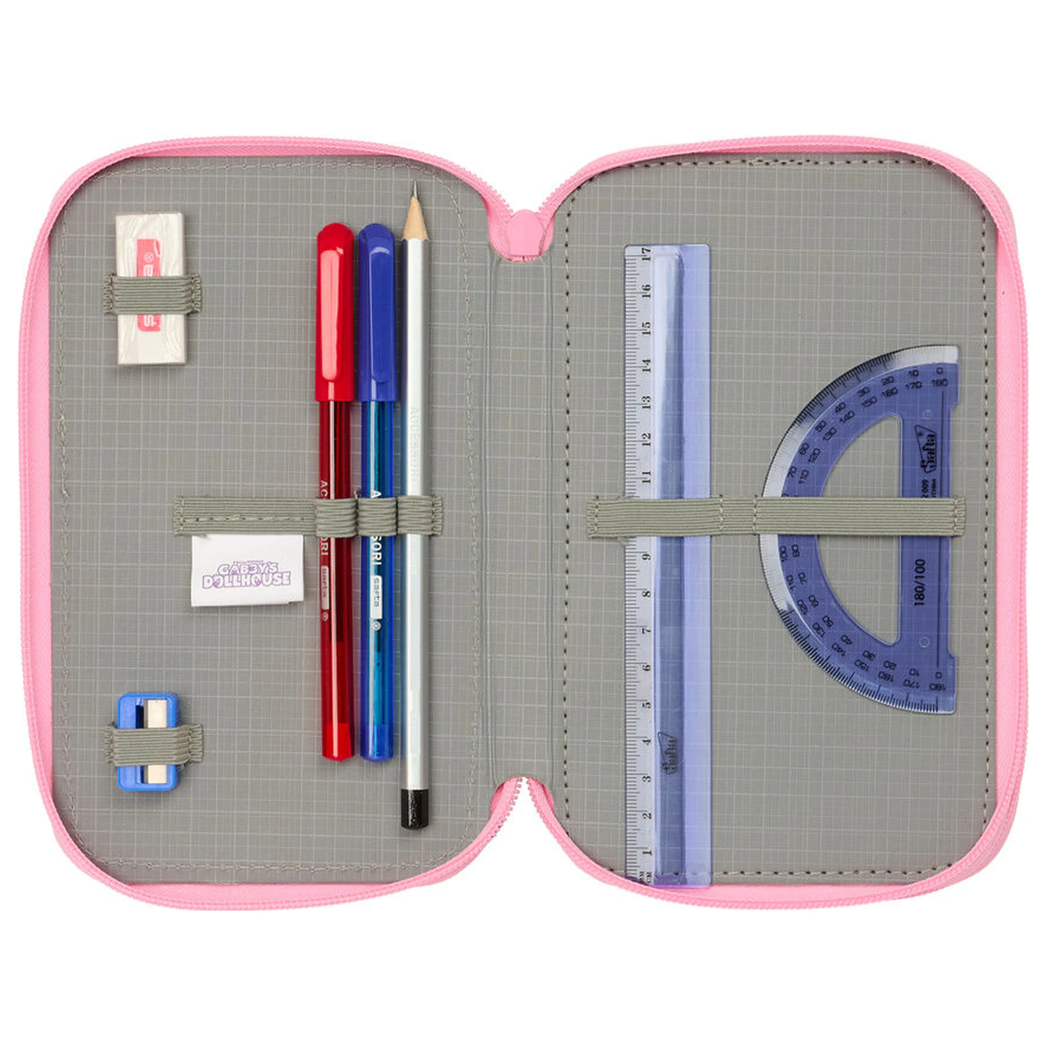 Gabby's Dollhouse triple pencil case 37pcs product photo