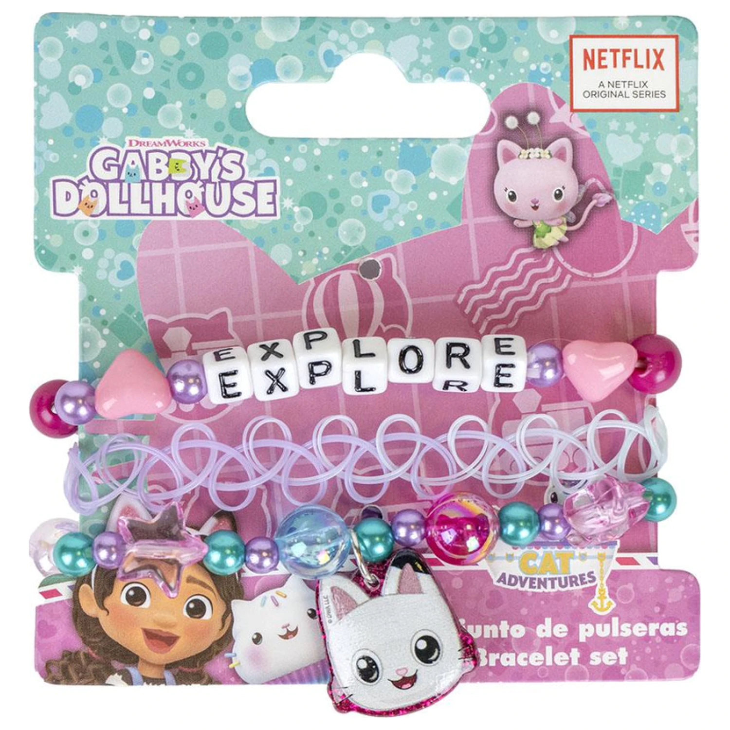 Gabi's Dollhouse Adventures Bracelet Set 3 pcs product photo