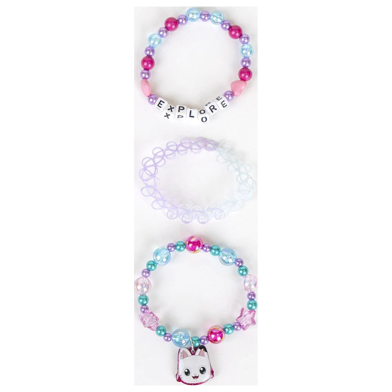 Gabi's Dollhouse Adventures Bracelet Set 3 pcs product photo