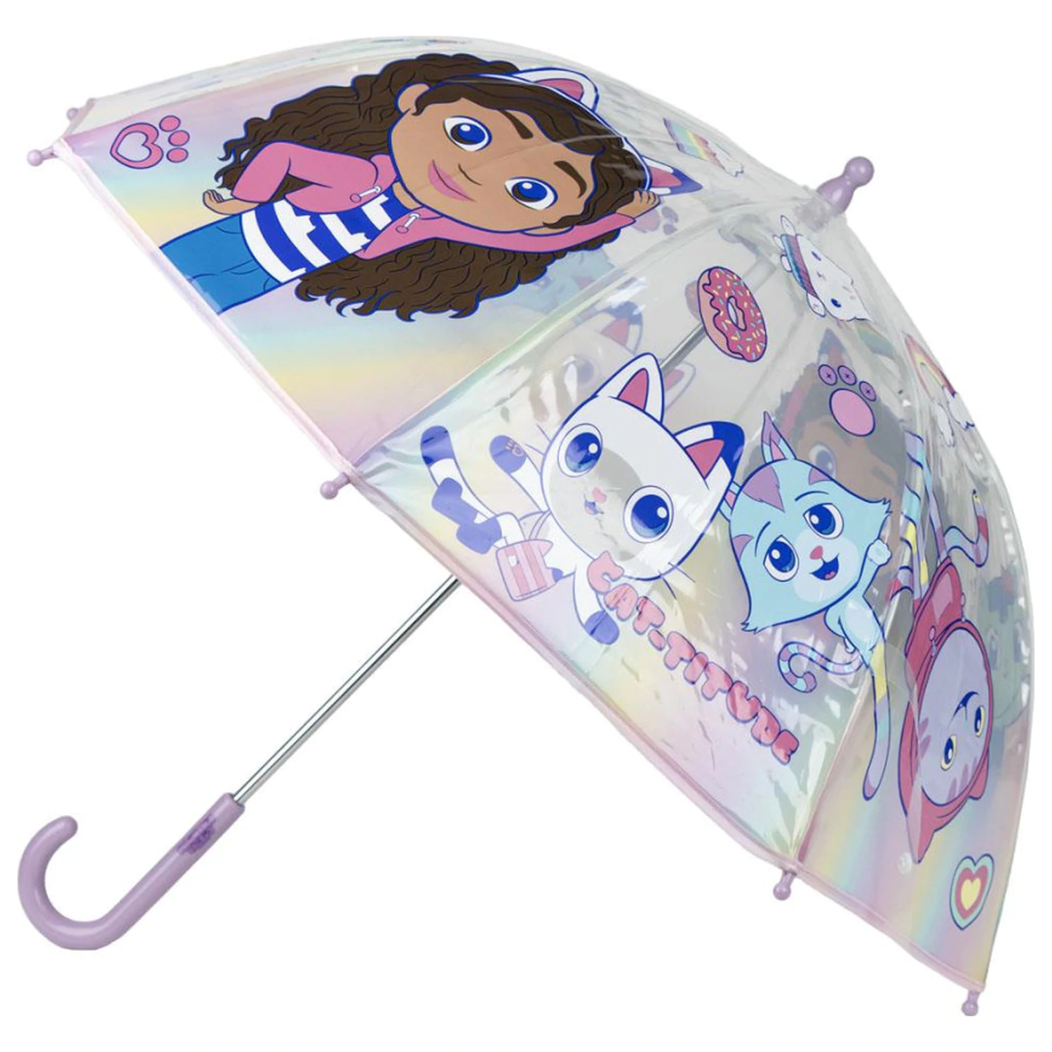 Gabi's Dollhouse Cat-titude Kids' Transparent Umbrella Ø71 cm product photo