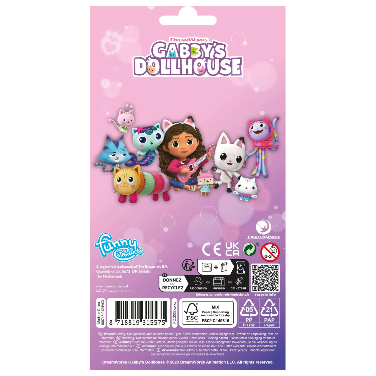Gabi's Dollhouse Gabby's Dollhouse Cats Glitter Sticker Set product photo