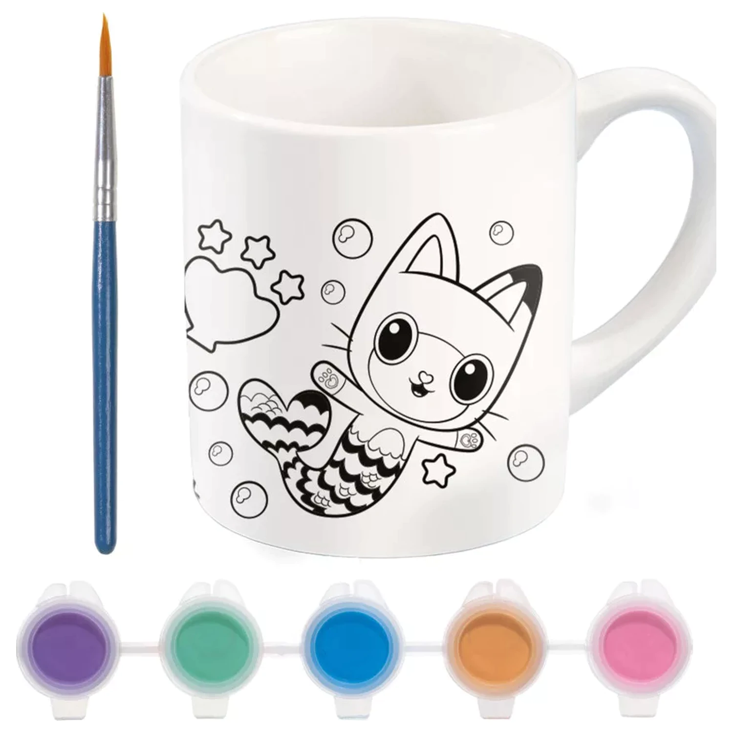 Gabi's Dollhouse Cats Paintable Porcelain Mug 235 ml product photo