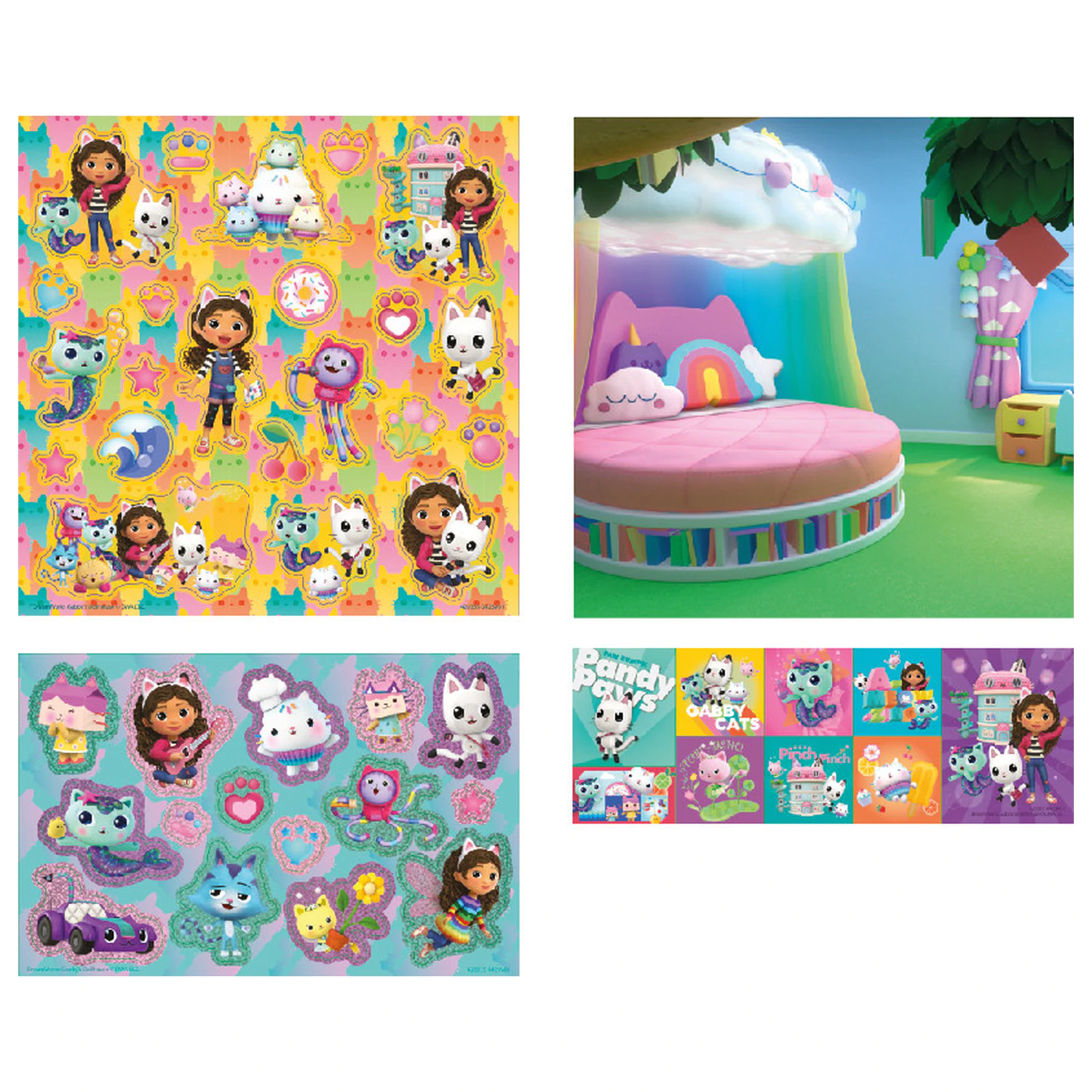 Gabi's Dollhouse Cats Sticker Set product photo