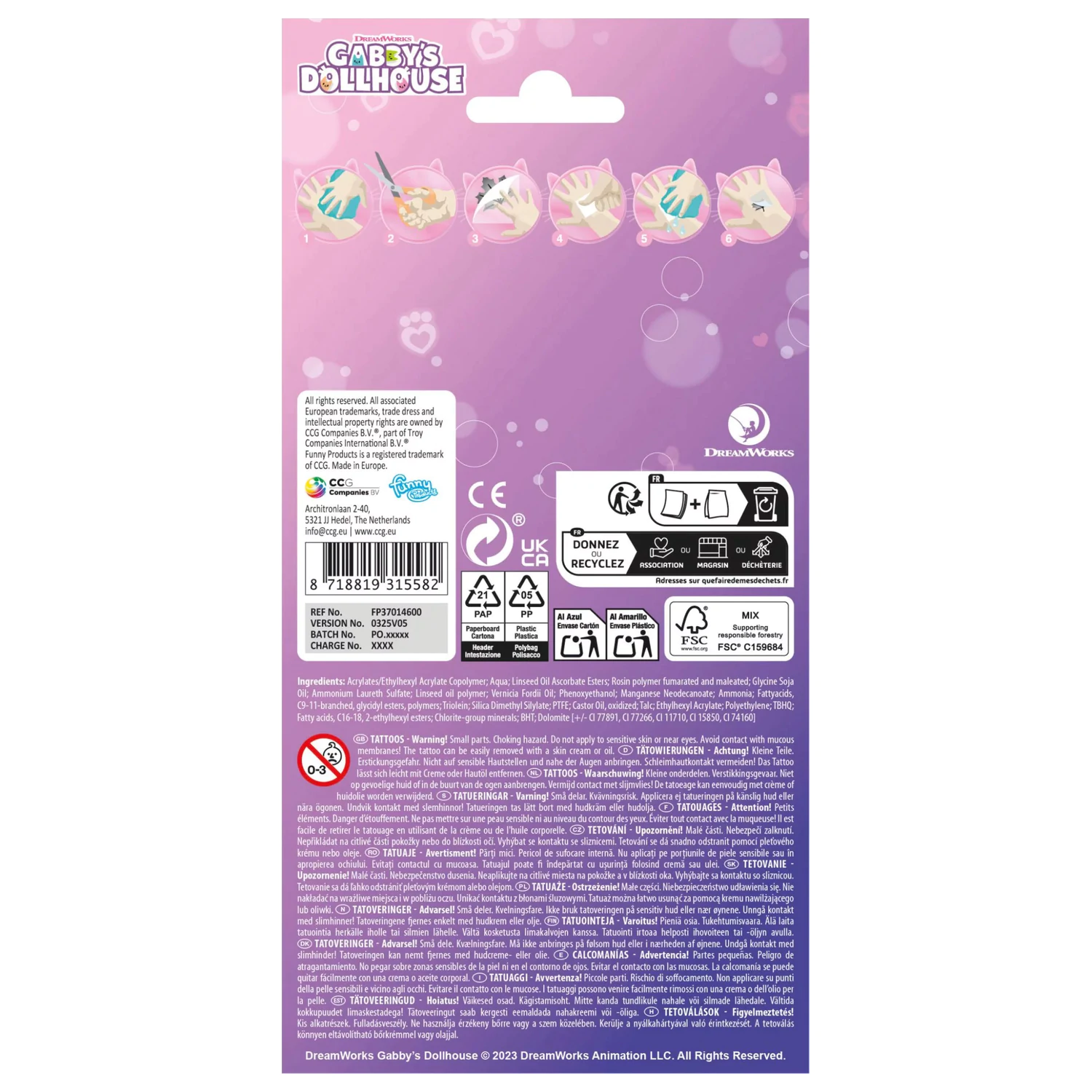 Gabi Dollhouse Cats Tattoo 12-piece product photo