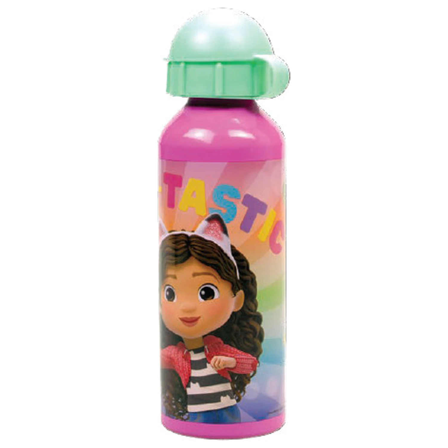 Gabby's Dollhouse Color Fade aluminum water bottle with drinking cap 520 ml product photo