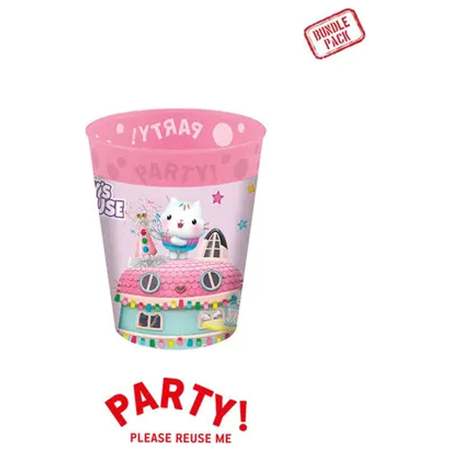 Gabby's Dollhouse Friends Micro Premium Plastic Cup Set of 4, 250 ml product photo