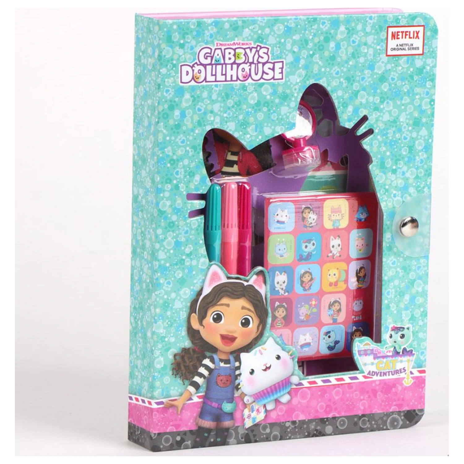 Gabi's Dollhouse Funny Coloring Book Set with Template product photo