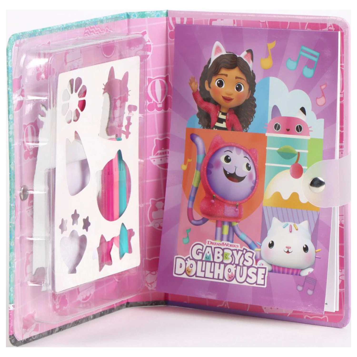Gabi's Dollhouse Funny Coloring Book Set with Template product photo