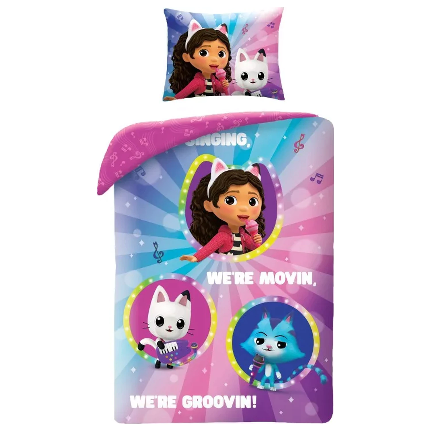 Gabby's Dollhouse Groovin bedding set product photo