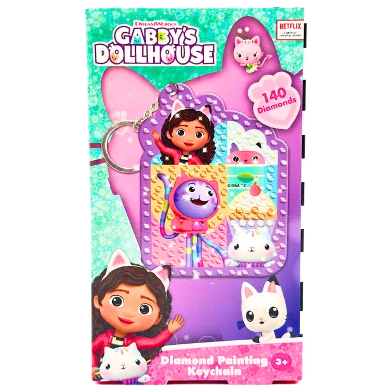 Gabbys Dollhouse diamond keychain making kit product photo