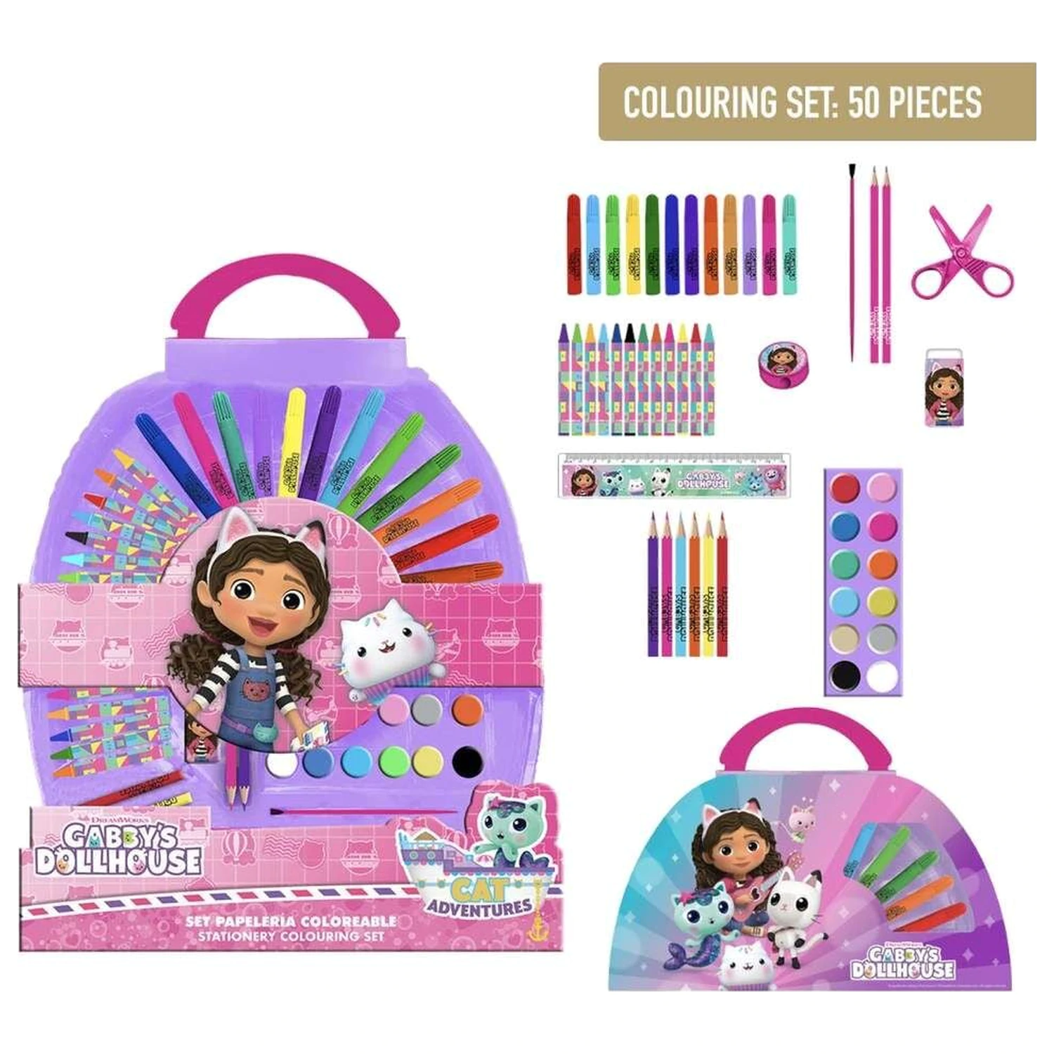 Gabbys Dollhouse stationery set 50pcs product photo