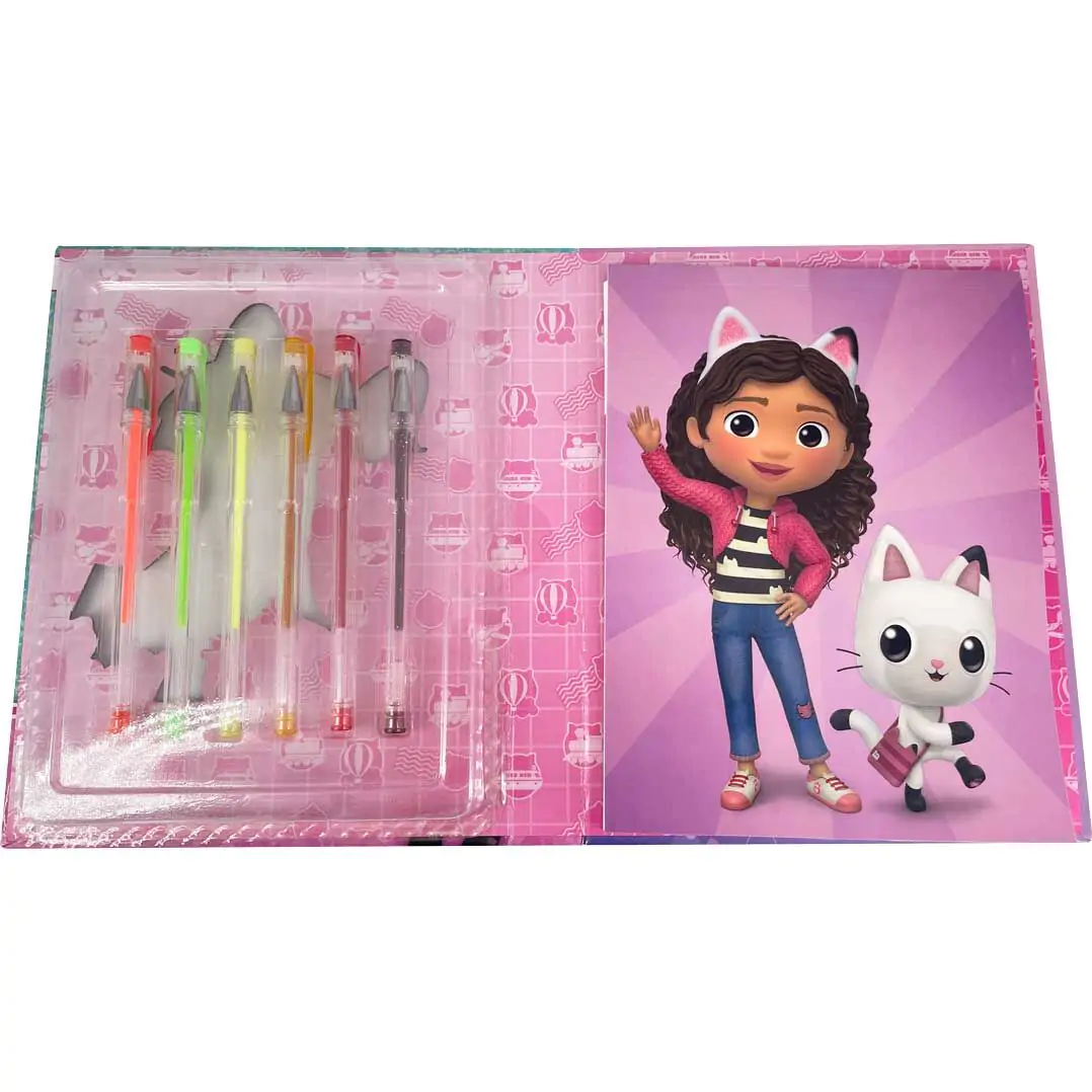 Gabbys Dollhouse notebook + 6 gel pens set termékfotó