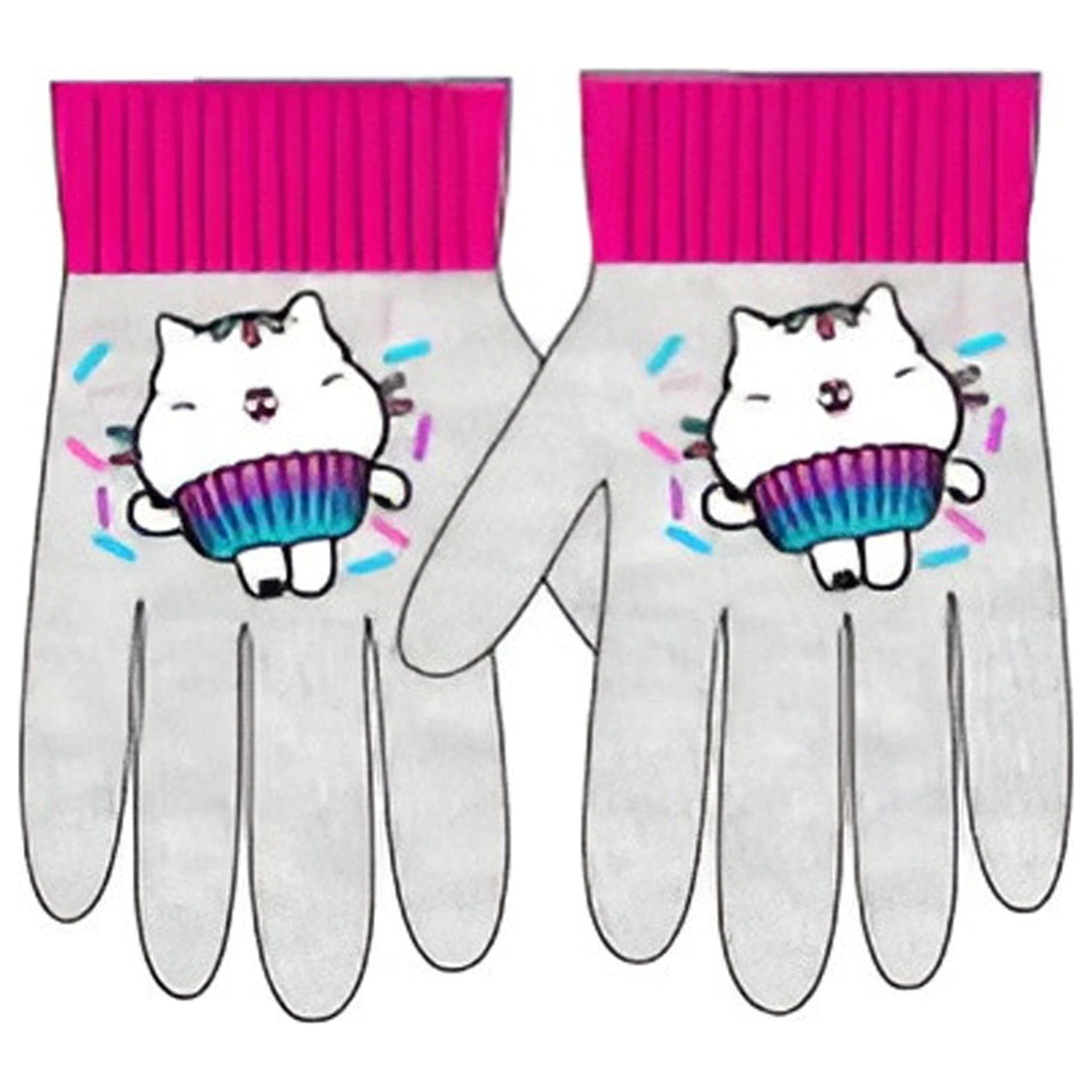 Gabi's Dollhouse Love Grey Kids Gloves product photo