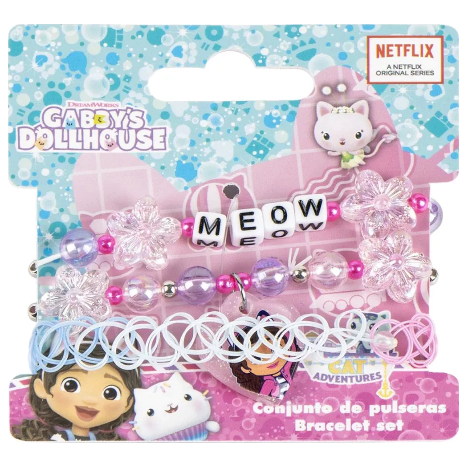 Gabi's Dollhouse Meow Bracelet Set 3-Pack product photo