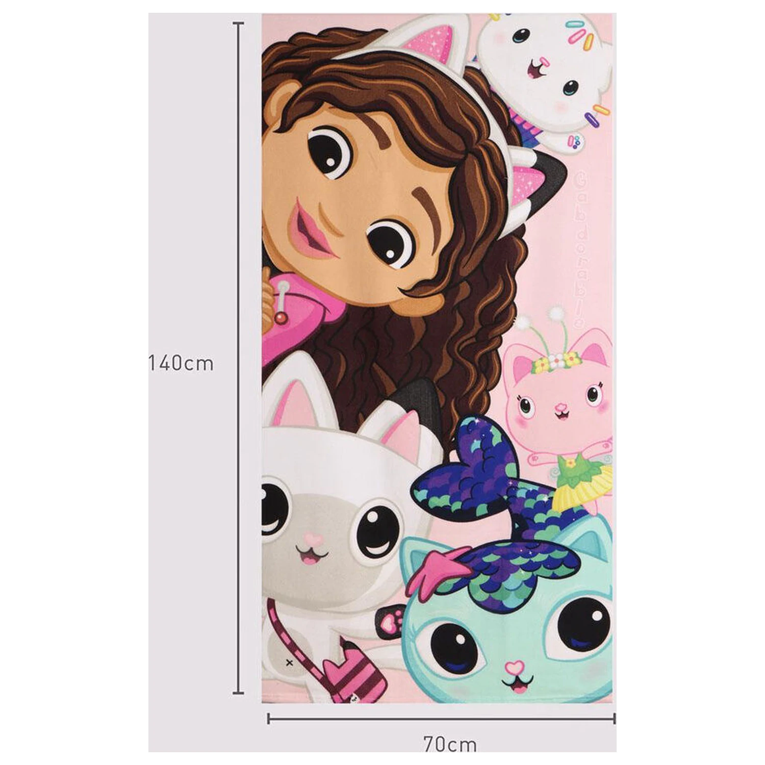 Gabbys Dollhouse microfibre beach towel product photo