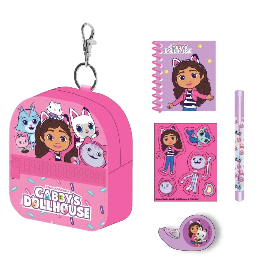 Gabbys Dollhouse Stationery mini backpack set product photo