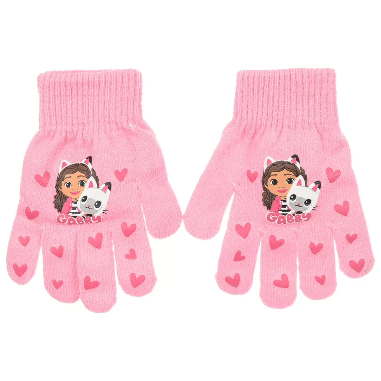 Gabby's Dollhouse Pink Heart Kids Gloves product photo