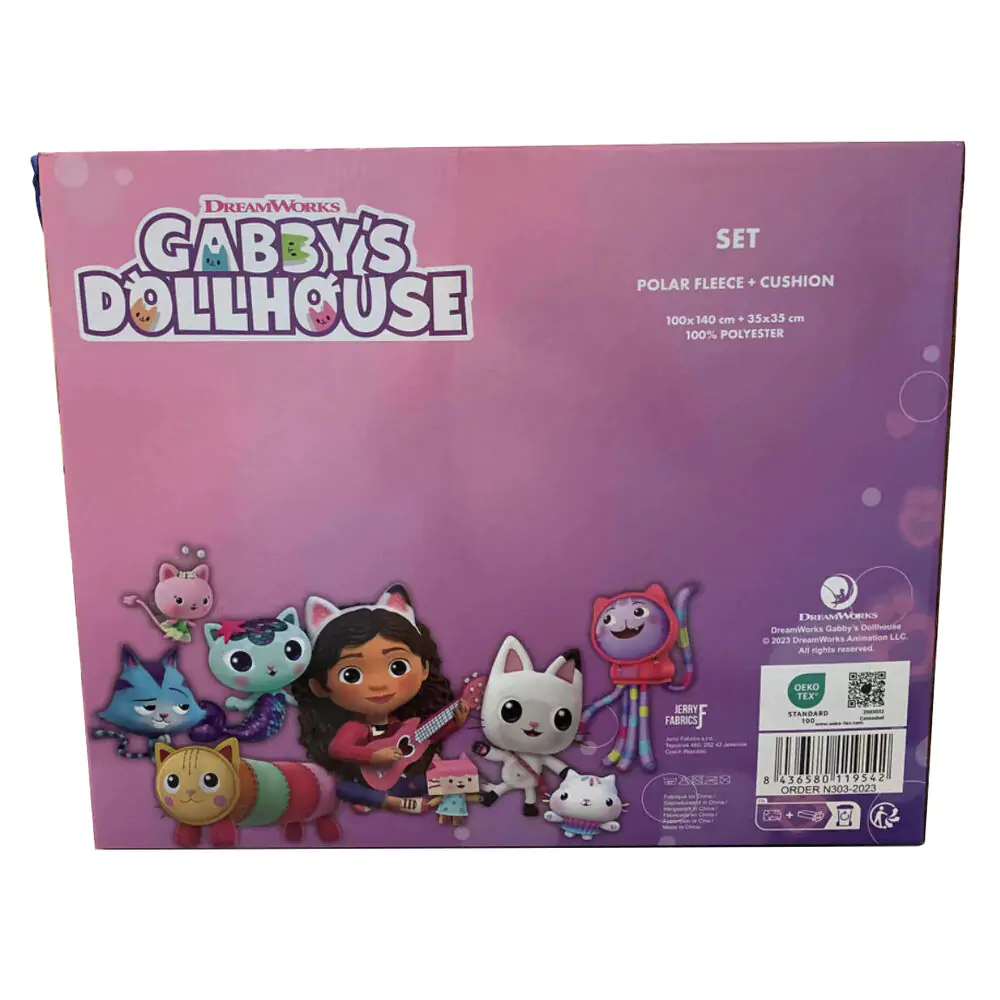 Gabbys Dollhouse polar blanket + cushion set product photo