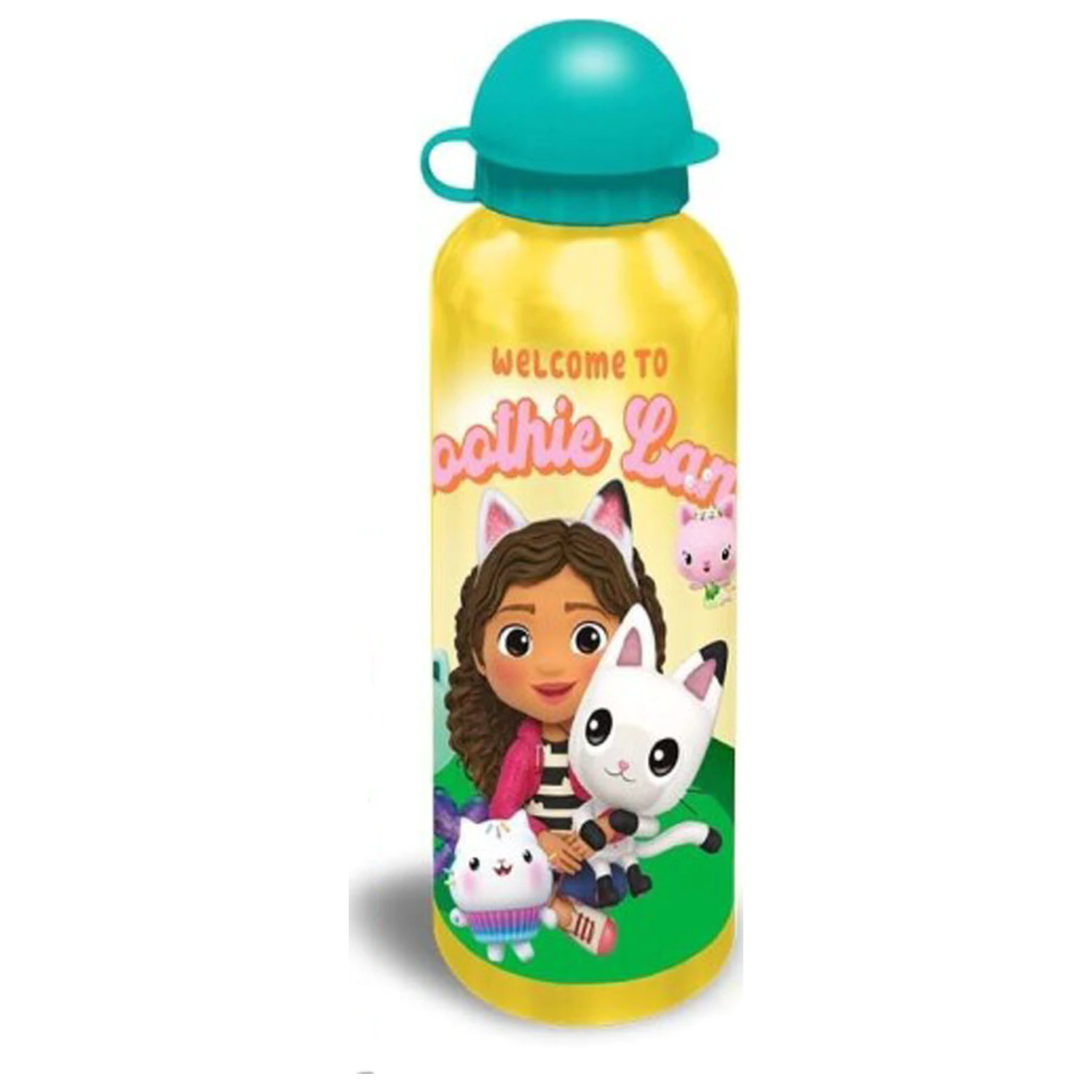 Gabi's Dollhouse Smoothie Land Aluminum Water Bottle with Drinking Cap 500 ml product photo