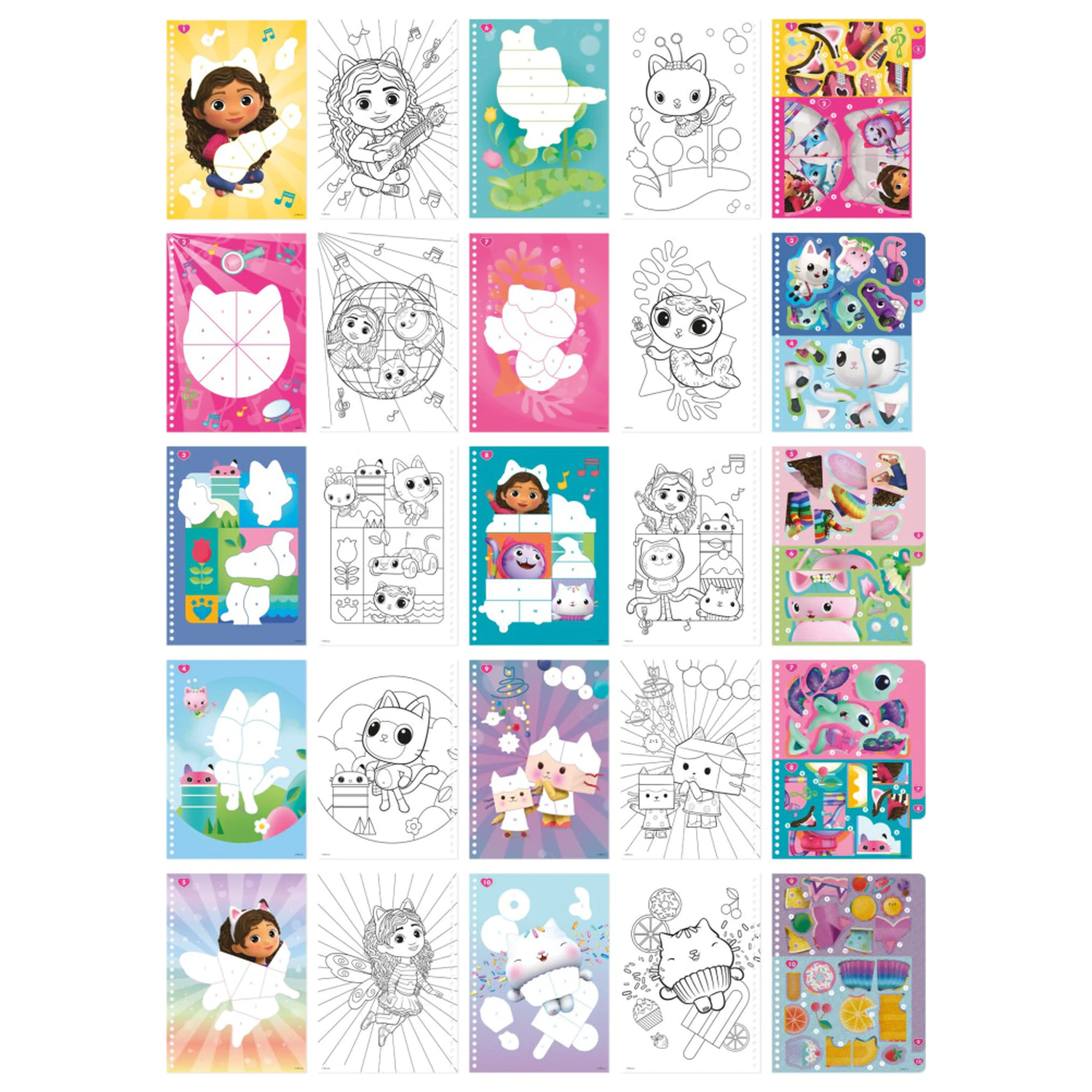 Gabi's Dollhouse Sprinkle Party Puzzle Sticker and Coloring Set product photo