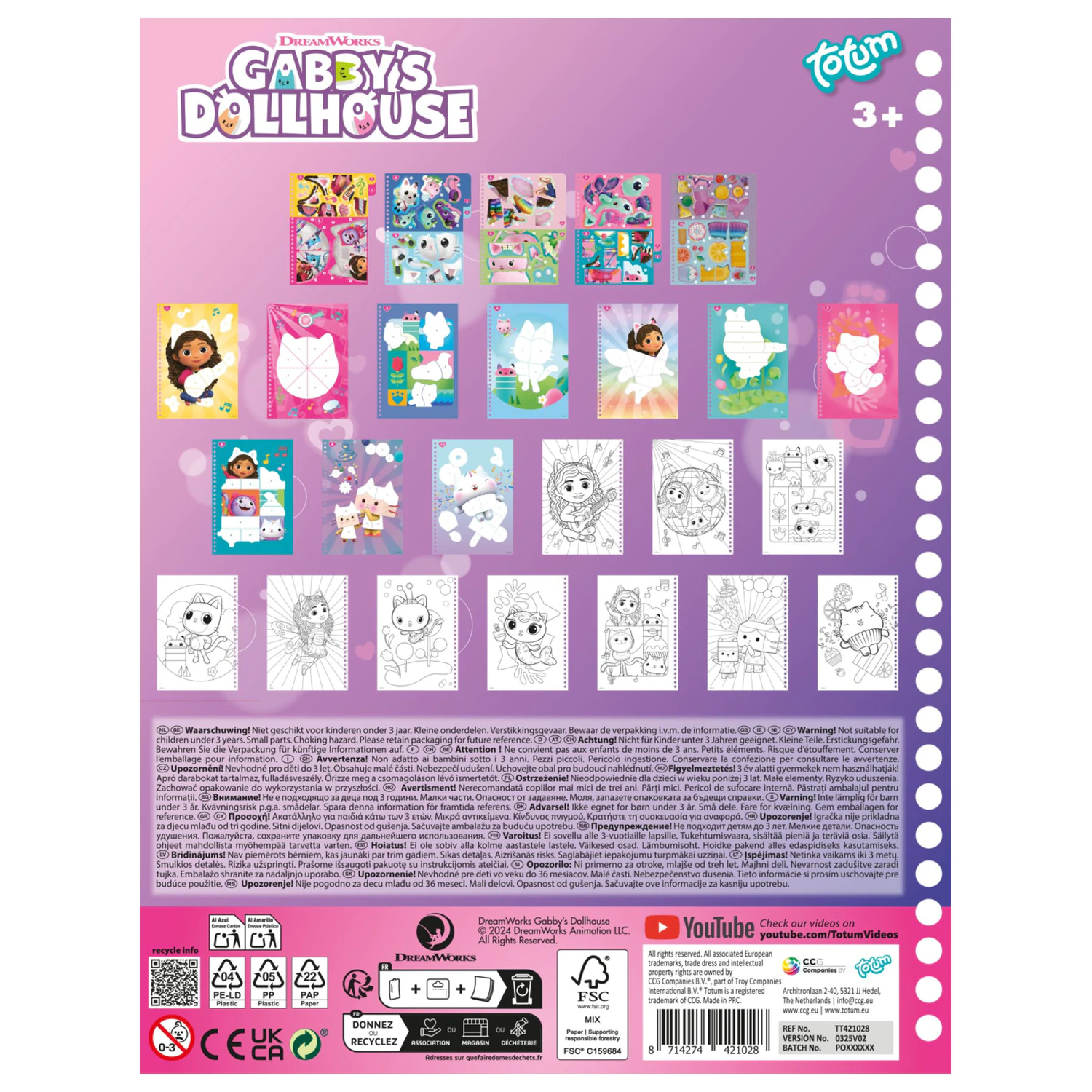 Gabi's Dollhouse Sprinkle Party Puzzle Sticker and Coloring Set product photo