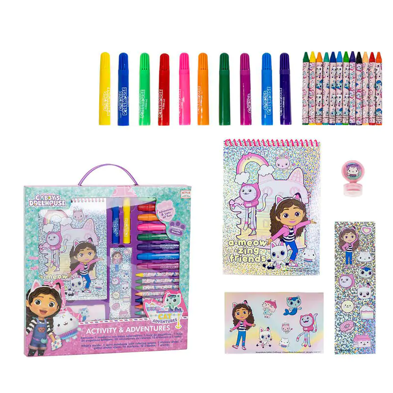Gabbys Dollhouse colouring stationery set product photo
