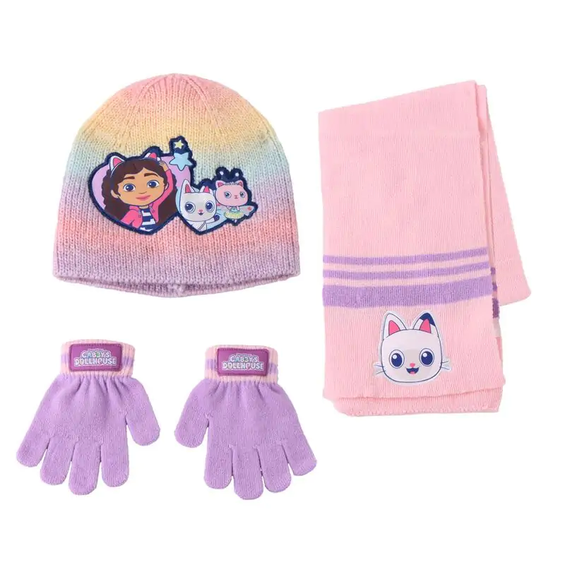 Gabbys Dolls House winter set snood hat gloves product photo