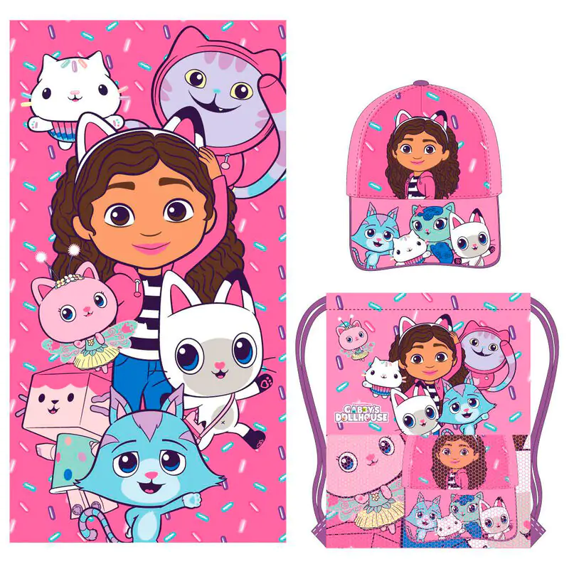 Gabbys Dollhouse set towel + bag + cap product photo