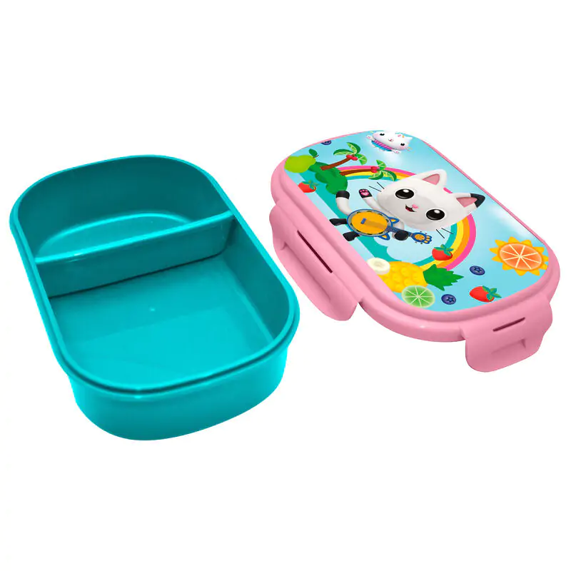 Gabbys Dollhouse lunch box + cutlery product photo