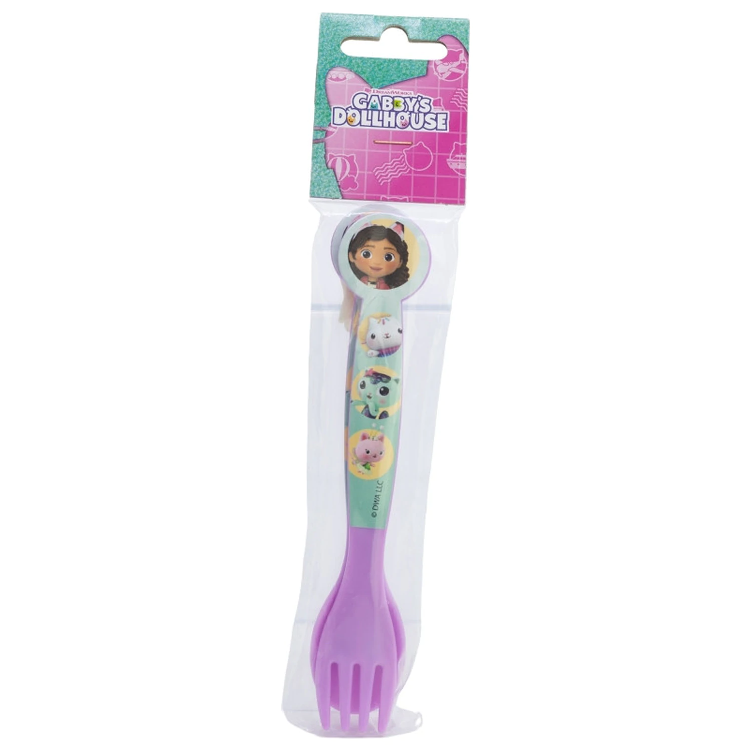 Gabby's Dollhouse Wonderland Plastic Cutlery Set - 2 Pieces product photo