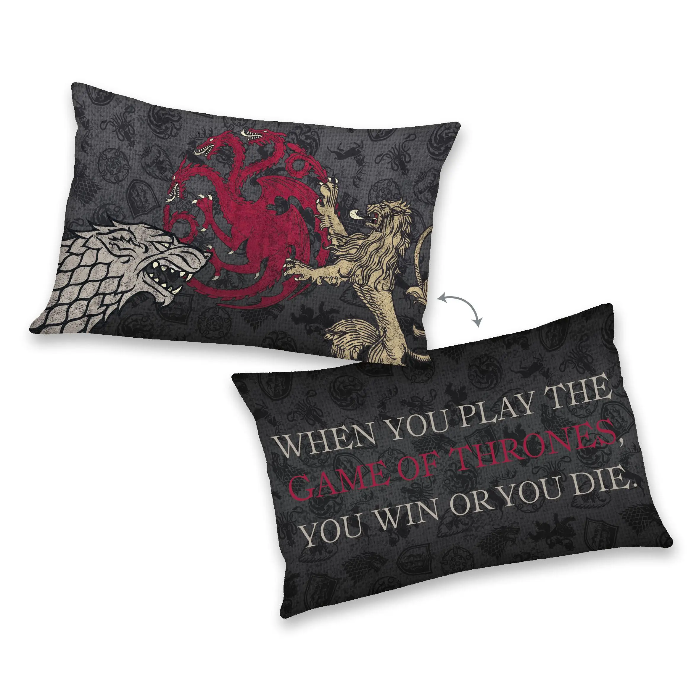 Game Of Thrones Soft Velboa Pillow Logos 30 x 50 cm product photo