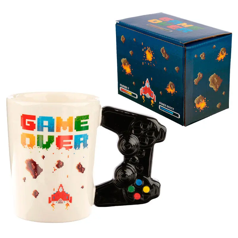 Game Over Controller Videogame shaped handle mug termékfotó