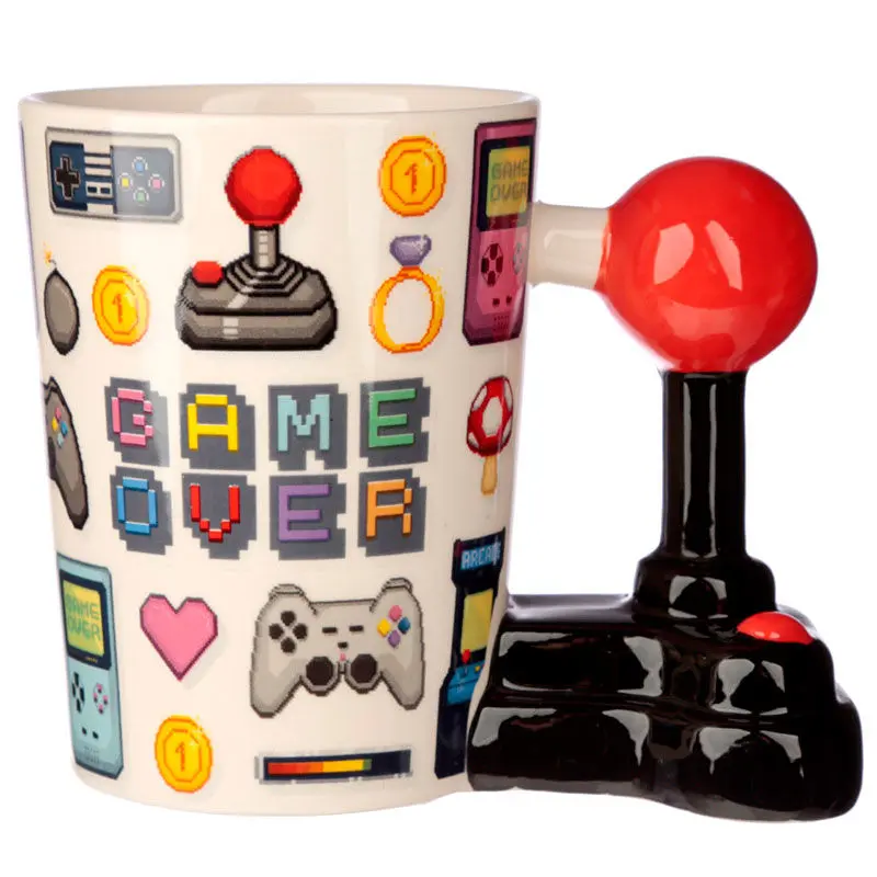 Game Over Joystick Pixel shaped handle mug termékfotó