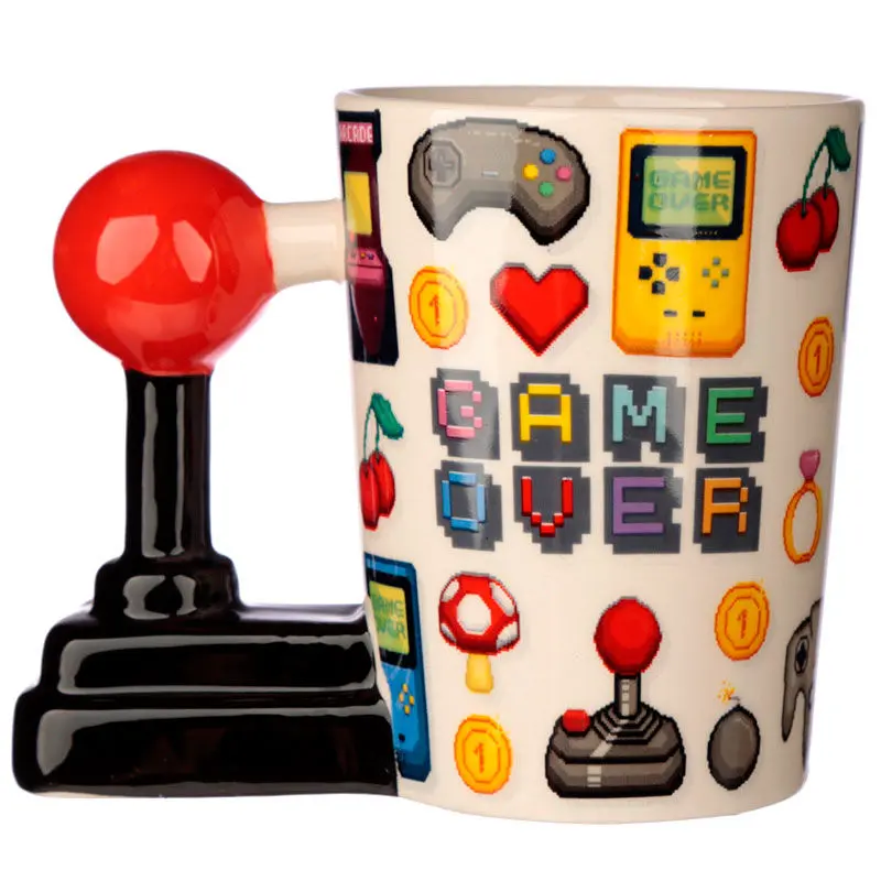 Game Over Joystick Pixel shaped handle mug termékfotó