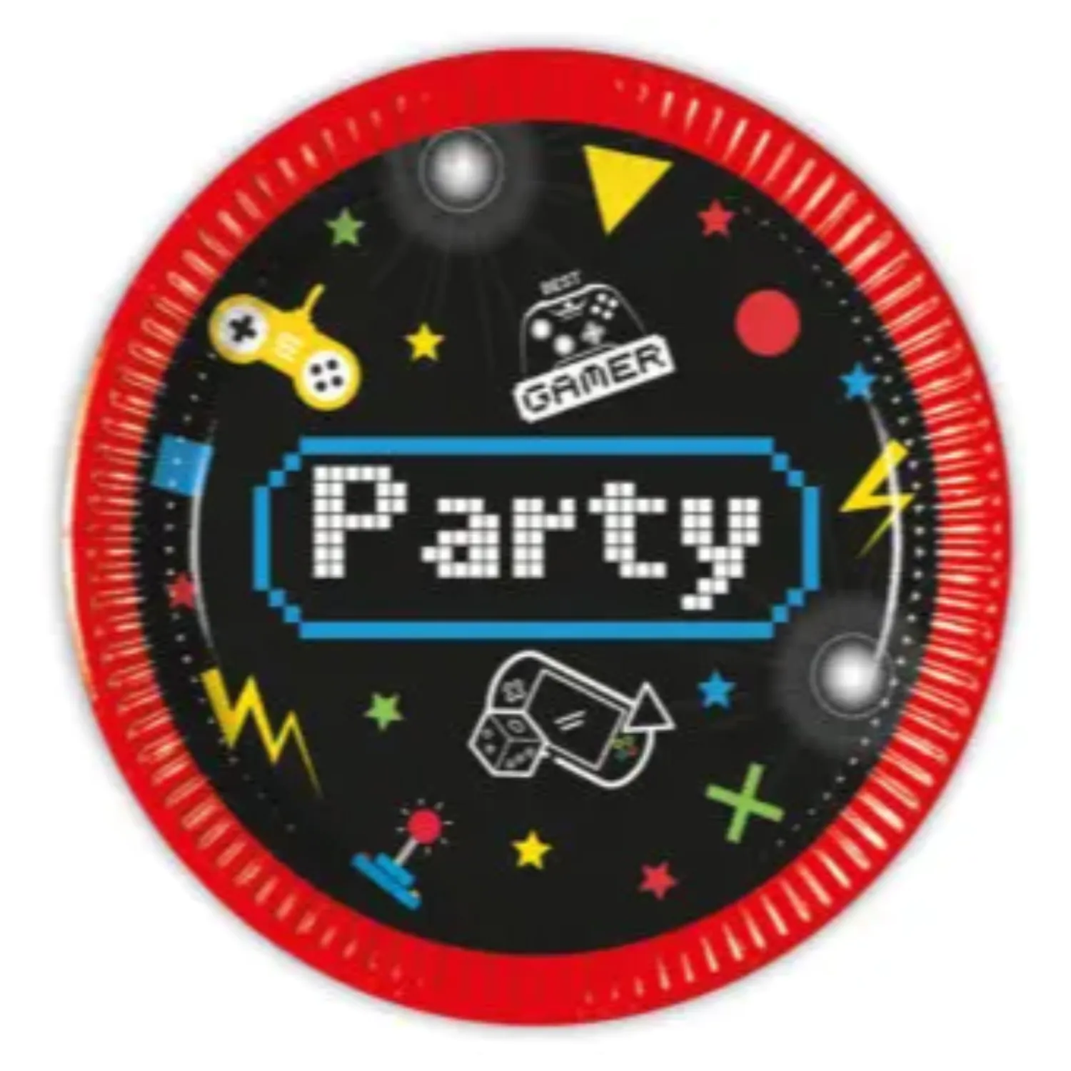 Gaming Party Paper Plates 8 pcs 20 cm FSC product photo