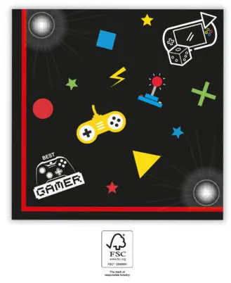 Gaming Party Napkins 20 pcs 33x33 cm FSC product photo