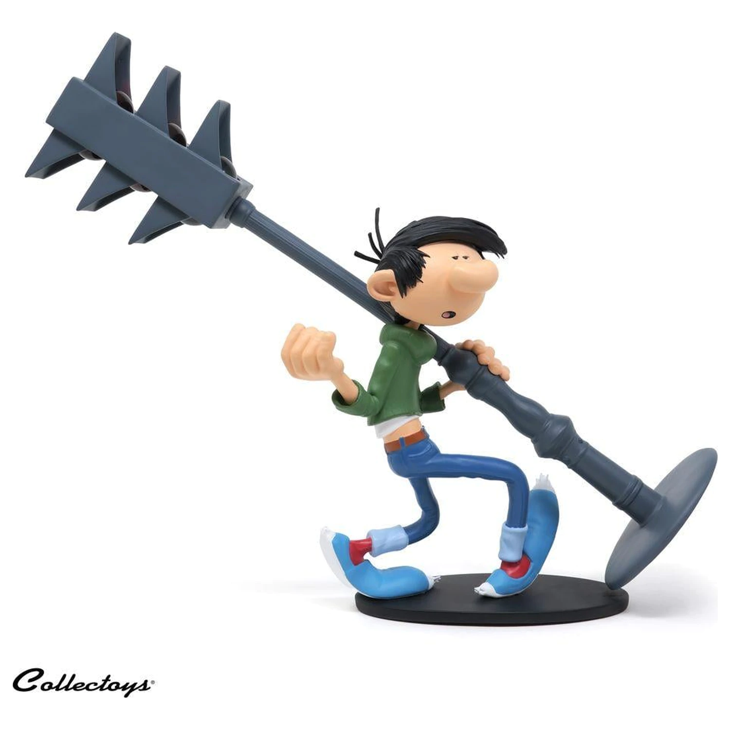 Gaston Lagaffe Figurine Resine Invention of traffic light 25cm product photo