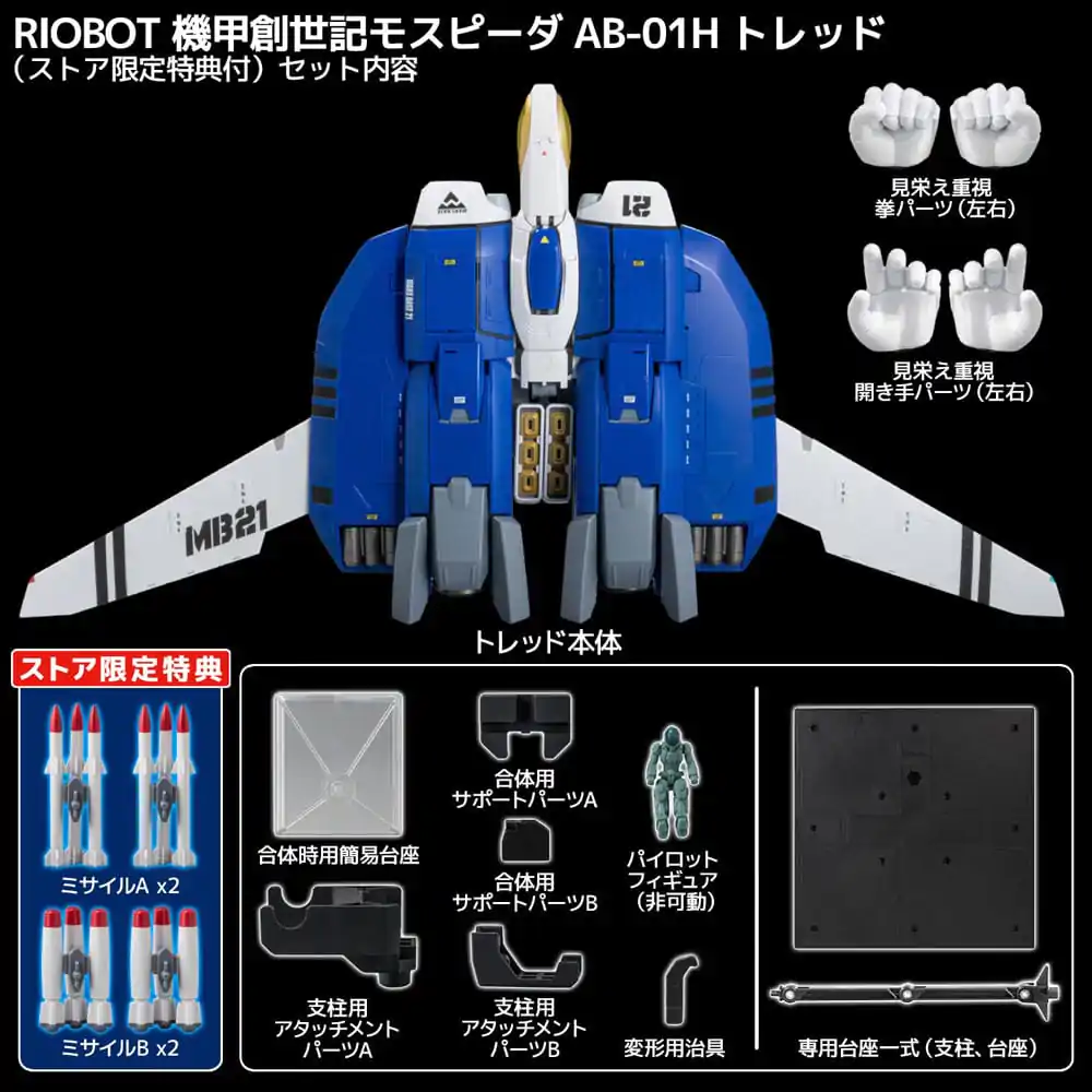 Genesis Climber Mospeada Riobot Diecast Action Figure Riobot 1/48 148 AB-01H Tread 30 cm termékfotó